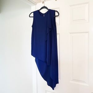 Vintage Asymmetrical Sleeveless Blouse